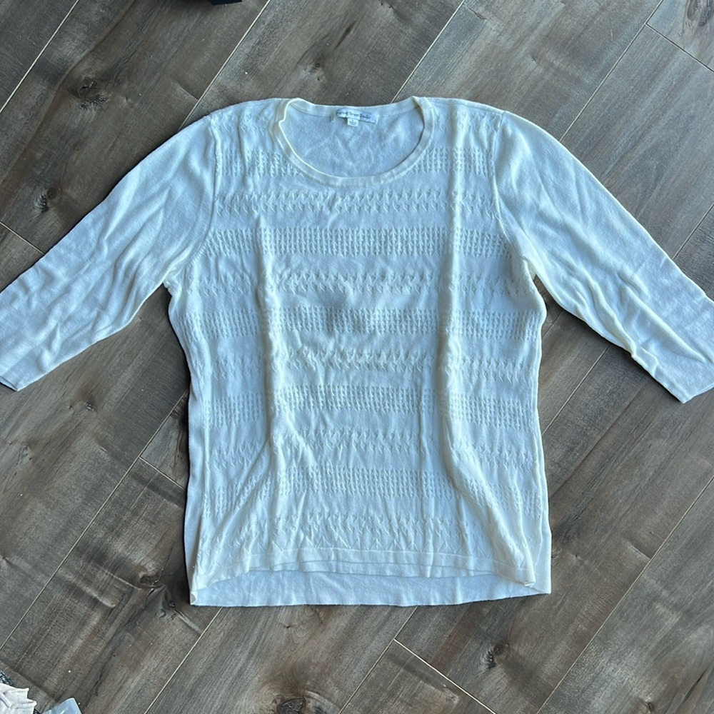 Mercer Street studio three-quarter length white sweater
